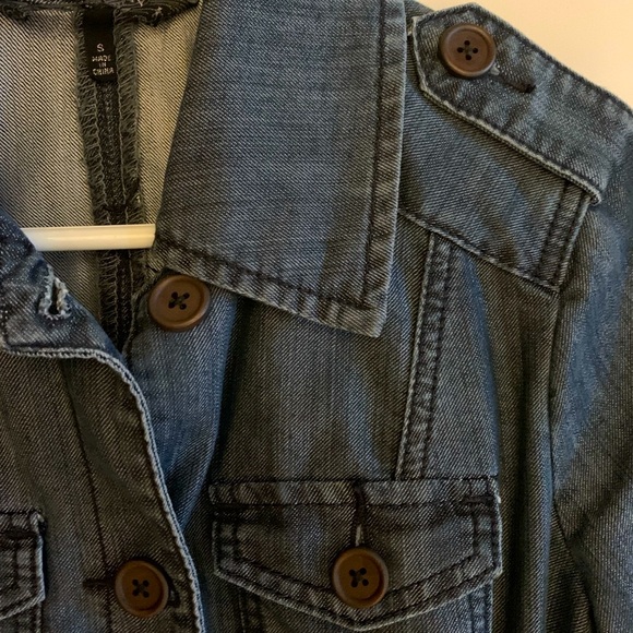 Denim belted jacket mid length - Picture 6 of 6